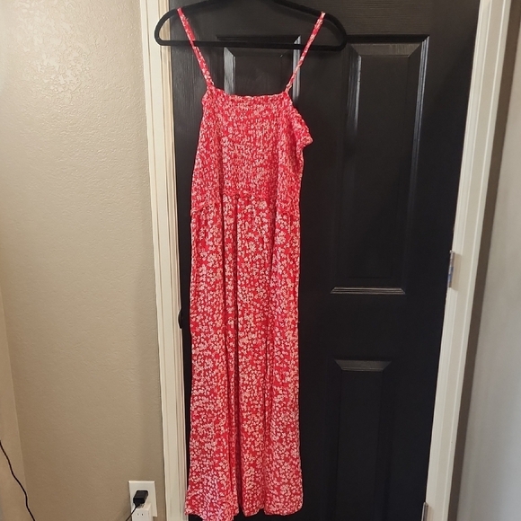 Red Floral Maxi Dress - Picture 1 of 3